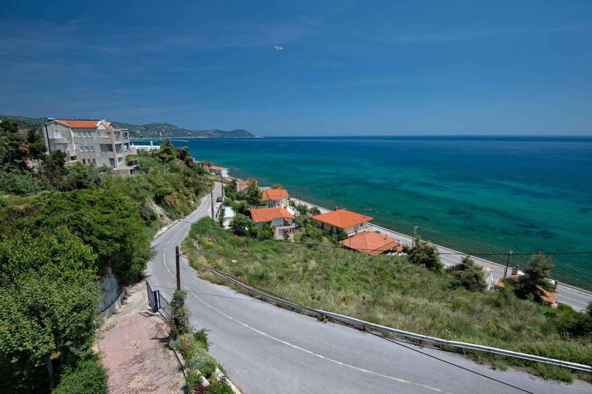 Blue Dream Seaside Villa With Superb Sea Views Kími Kültér fotó